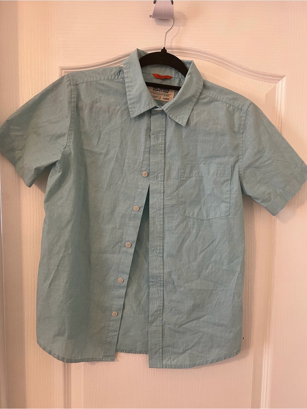 urban pipeline Light Blue Short Sleeve Button-Down Shirt